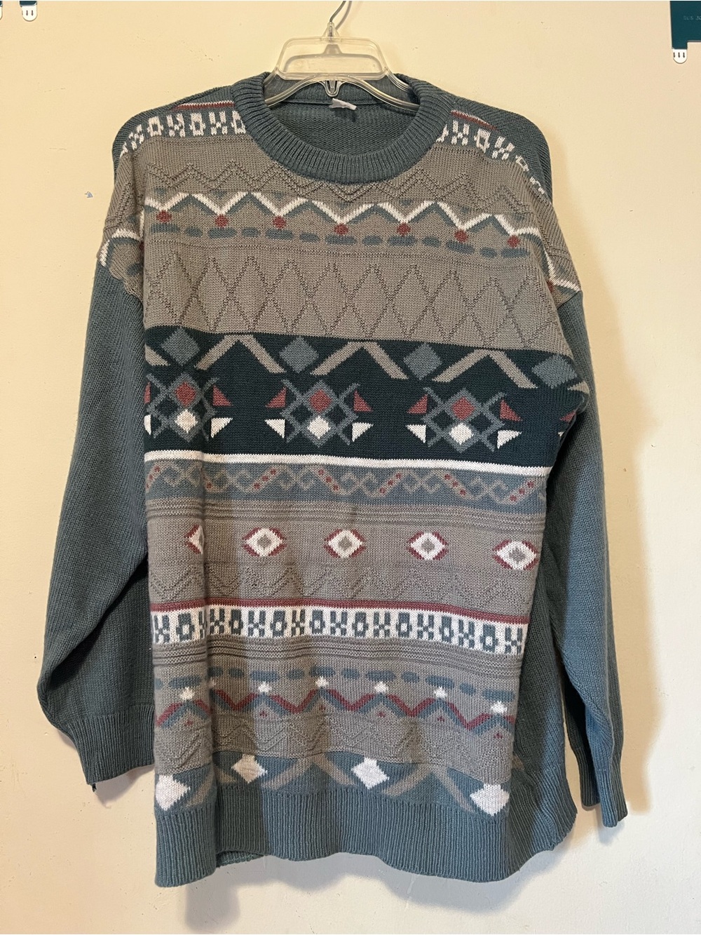 Urban Outfitters Women’s Up-cycled Patterned Crewneck Sweater